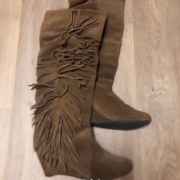 👢👢 Gianni Bini Brown Suede Boots - Picture 1 of 3
